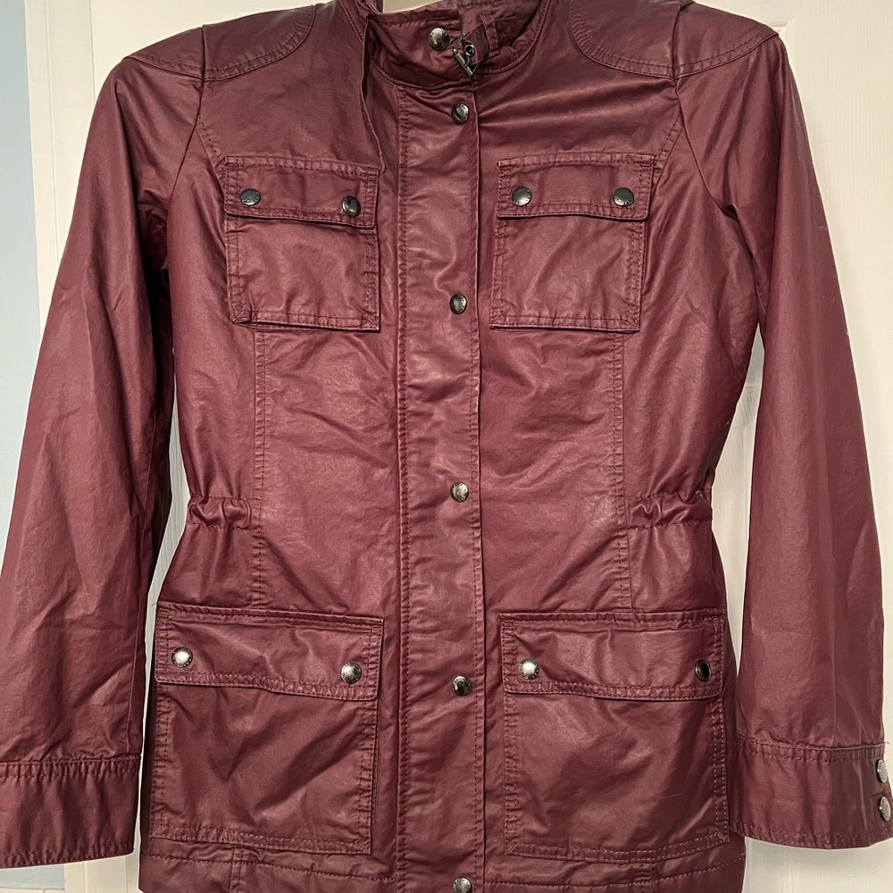 Banana Republic fake leather jacket - maroon/ burgundy